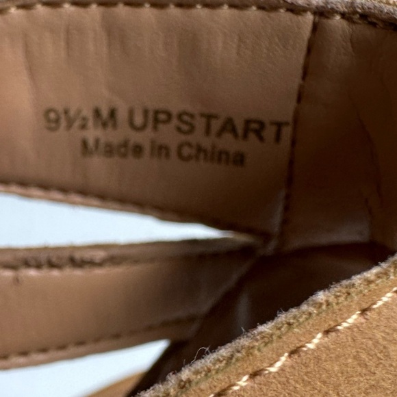 Franco Sarto Lace Up Wedge Sandals Tan Size 9.5 Summer - Picture 10 of 10